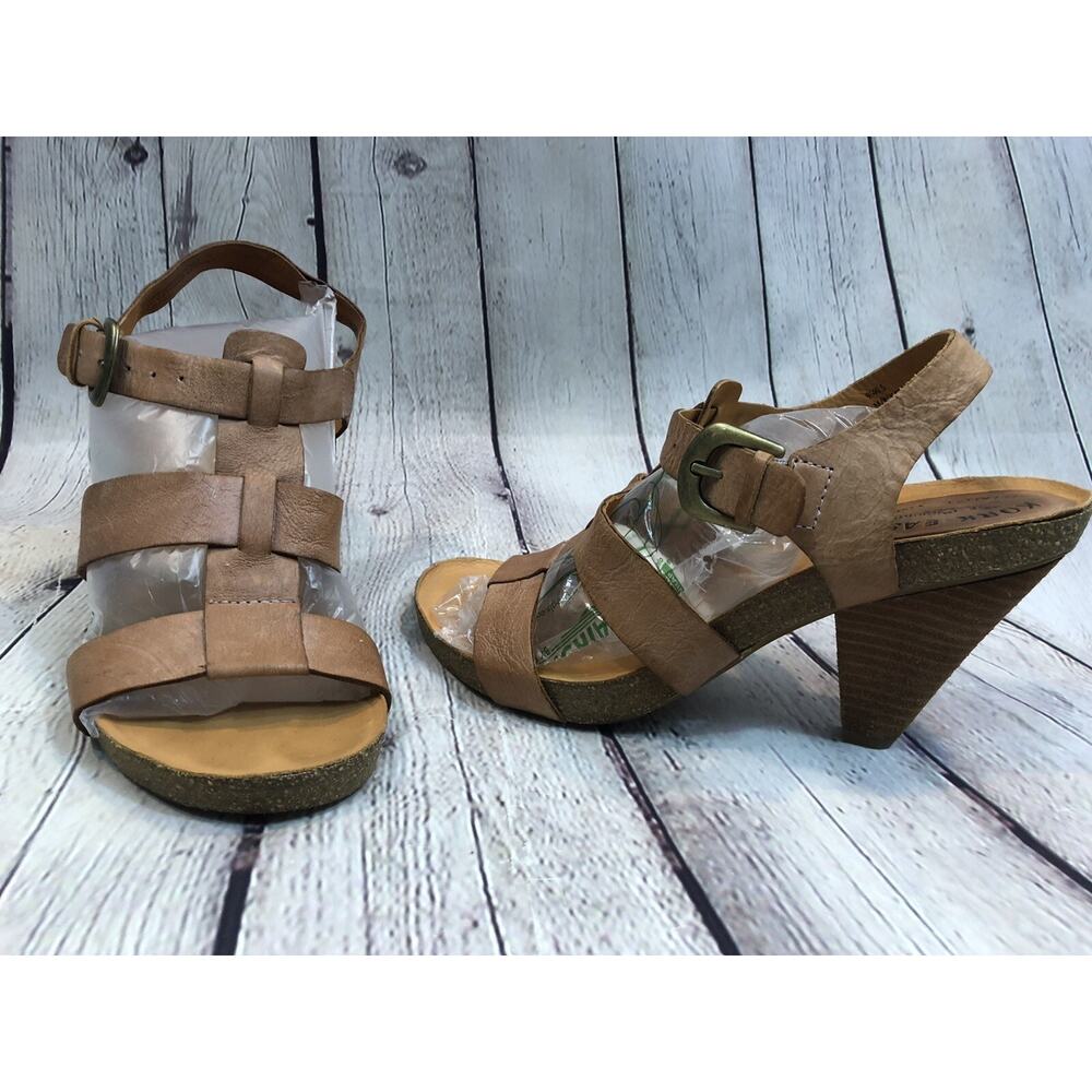 Kork Ease Tan Leather Gladiator Heel Sandals 9 40.5